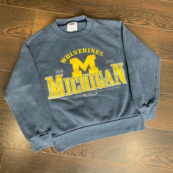 Vintage made in USA Kid’s Wolverine Michigan Sweater in Grey - Picture 1 of 5